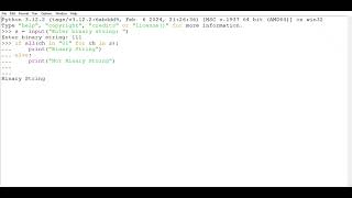 Python program : WAP in string to check binary string or not 