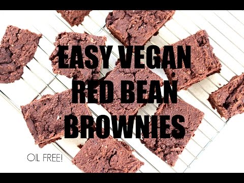 EASY AND HEALTHY VEGAN RED BEAN BROWNIES | Oil-free, HCLF & delicious