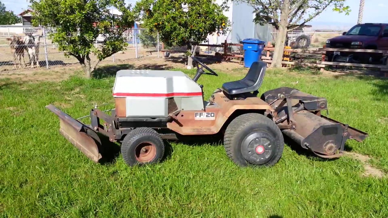 Sears FF20 with Dozer blade and Rototiller YouTube