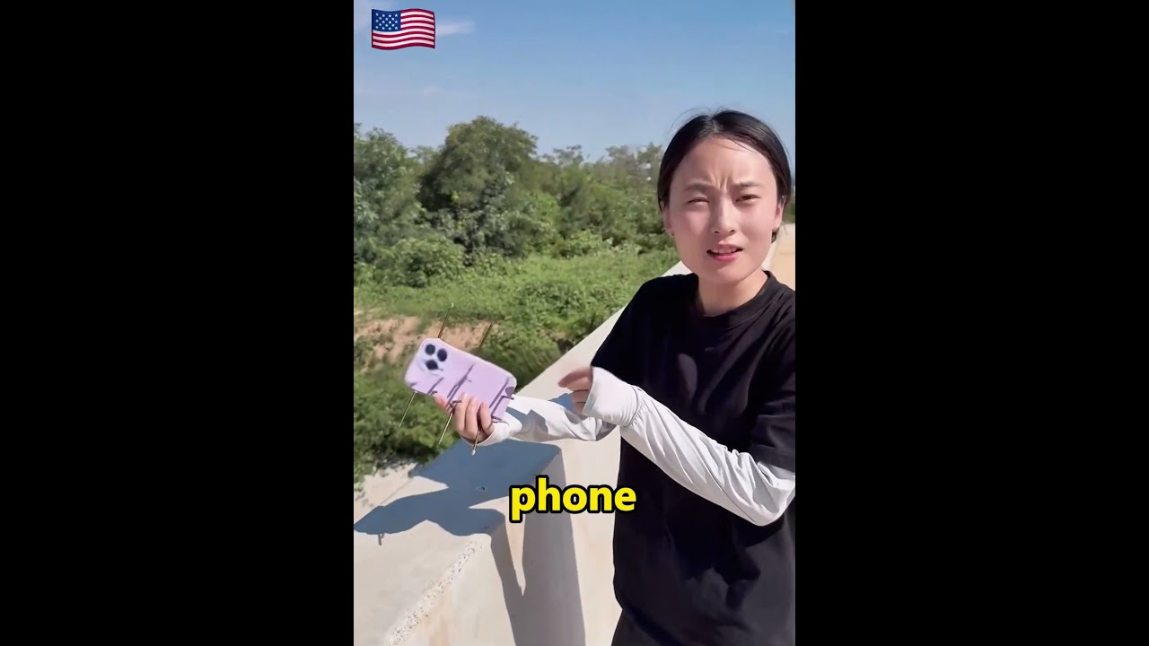 Her DIY anti-theft invention turns into a phone disaster! 🤣🔥📱 #shorts #funny #comedy