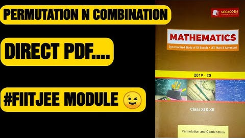 #fiitjeemodulespdf--PERMUTATION AND COMBINATION| FIITJEE MATERIAL,#howisfiitjee