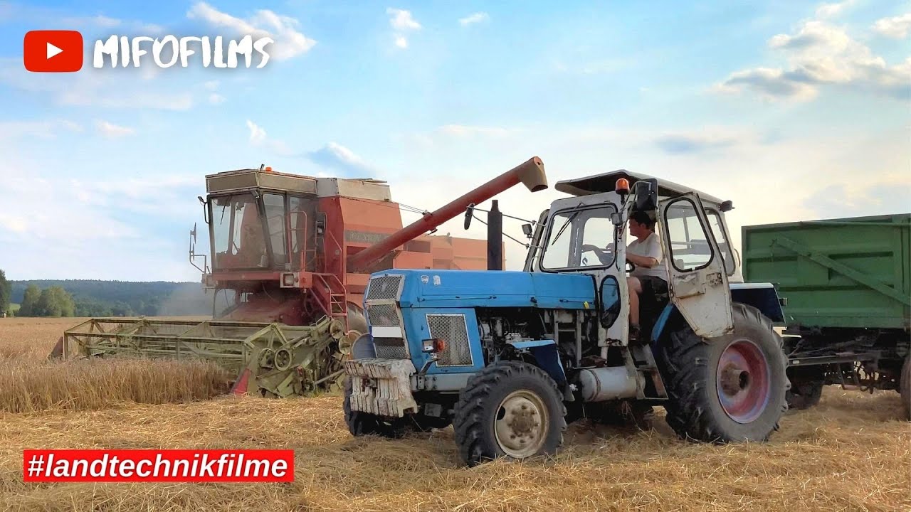 Weizenernte wie zu DDR-LPG Zeiten mit Fortschritt E 514 + ZT 303-D | DDR Landmaschinen by mifofilms