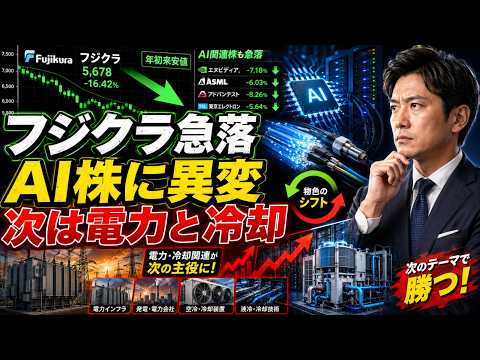 【大相場の前兆?!】フジクラ40%超急落で見えた, 次に噴く中小型株4選#日本株 #フジクラ