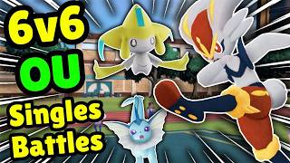 Pokemon 6v6 Smogon Overused SINGLES Team! OU Wifi Battles IN GAME!  Cinderace WINS Games!