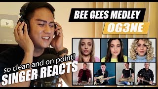 OG3NE - BEE GEES MEDLEY | SINGER REACTION