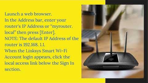 Myrouter.Local Linksys Router