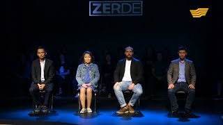 Д. Алпысбай, Р. Балтабаева, Д. Алейников, Ф. Джуманиязов. Интеллектуальное шоу «Зерде»