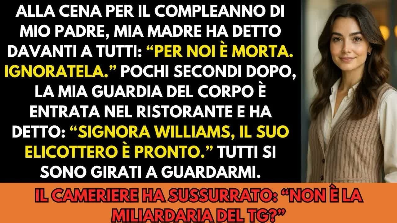 Al compleanno di mio padre mia madre ha detto per noi e morta poi e entrata la mia guardia del c