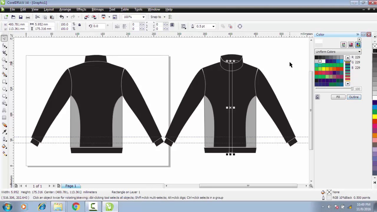 Cara Membuat Desain  Baju  Jaket Kereeen Depan Belakang Di 