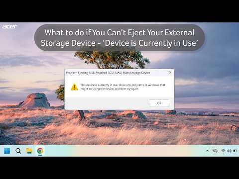 What to do if You Can't Eject Your External Storage Device - 'Device is Currently in Use'