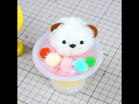 ふわふわくまちゃんパフェの作り方 - YouTube
