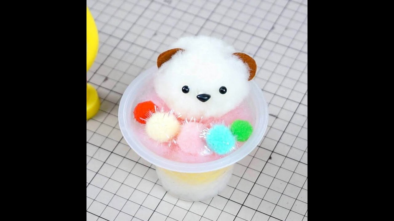 ふわふわくまちゃんパフェの作り方 - YouTube