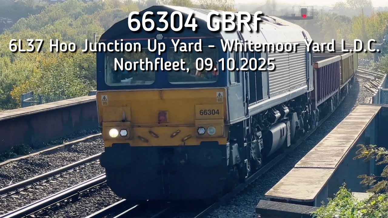 66304 GBRf, 6L57 Hoo Junction Up Yard - Whitemoor Yard L.D.C Gbrf, Northfleet, 09.10.2025