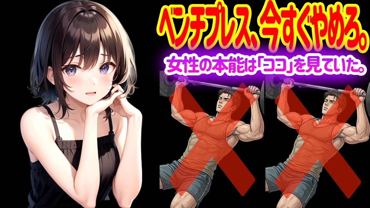 【残酷な真実】ベンチプレスは逆効果？女性の本能が「抱かれたい」と感じる筋肉、実は〇〇でした。