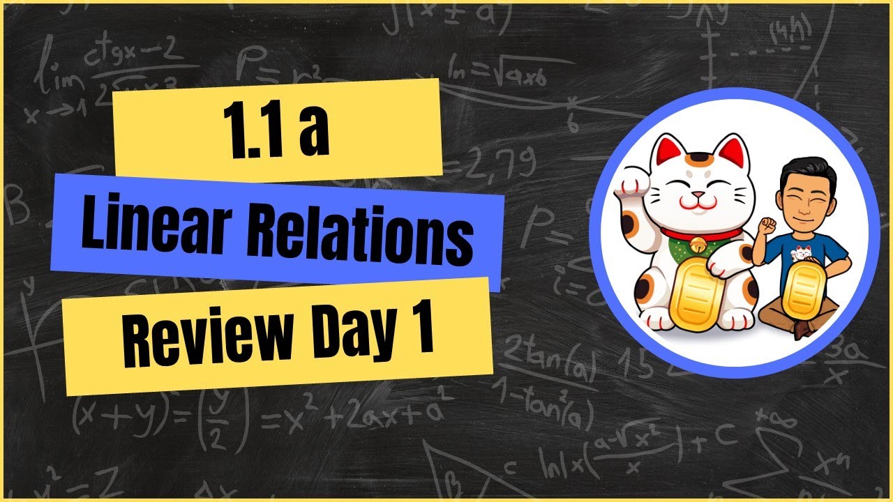 1.1a Linear Relations Review Day 1 - YouTube