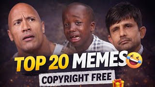 TOP 20 VIRAL MEMES 😱 | Copyright Free Meme Clips 🔥 | Free Download 2026