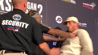 Logan Paul Gets PUSHED by KSI at Fighter Press Conference