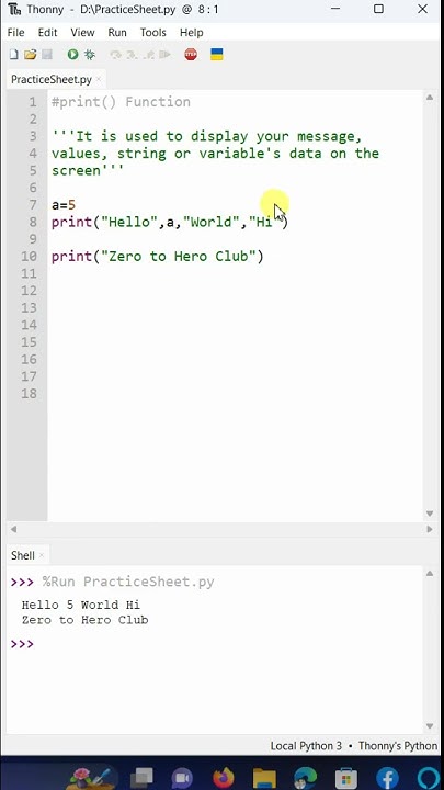 #32 - print() Function in Python [Part-3] | Praveen Kumar - YouTube