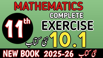 Class 11th Math New Book Exercise 10.1 | 1st Year Math Exercise 10.1 | Grade Eleven Math Ex 10.1