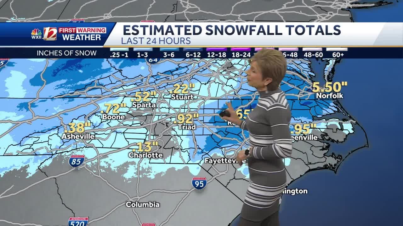 WXII Chief Meteorologist Lanie Pope gives 7p.m. update on winter storm