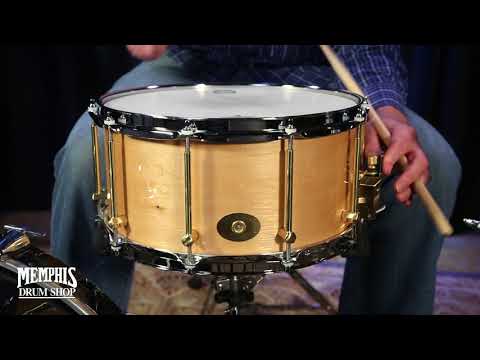 Noble & Cooley 14x7 Solid Shell Classic Maple Snare Drum - Clear Gloss (5453)