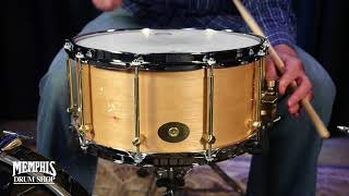 Noble & Cooley 14x7 Solid Shell Classic Maple Snare Drum - Clear Gloss (5453)