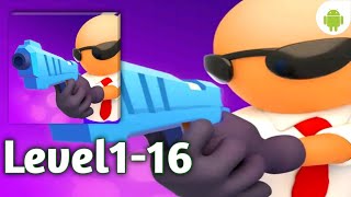 Run & Gun AIM Shooting - Gameplay android Waklthorugh - Tembak Slow Motion Level1-16 Indonesia screenshot 4