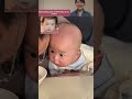 Dad taking care of the baby is so funny, haha./ 아빠가 아기 돌보는 모습 너무 웃겨요 하하. 😂