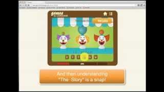 Play n' Learn with Games and a Travel Story