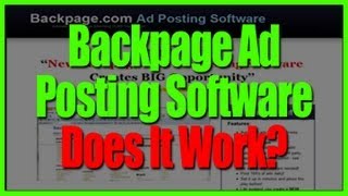 Backpage Ad Posting Software ...Here's My Review On This Awesome Backpage Ad Posting Software!