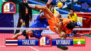 ตะกร้อคิงส์คัพ ครั้งที่ 34 ทีมชุดชาย รอบรองชนะเลิศ | ไทย พบ เมียนมาร์ | King's Cup 34th THA-MYA