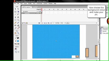 Making a platform game in flash 8 Part 2(AS2)V-Cam(Screenfollower)