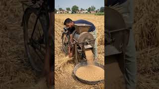 Amazing Bicycle Wheat Machine 😱🌾 Village Farming Innovation!
