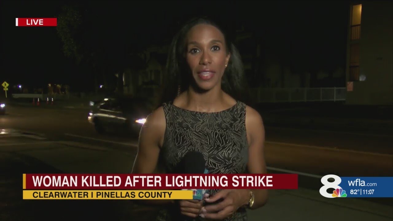 Woman dies after being struck by lightning in Clearwater - YouTube