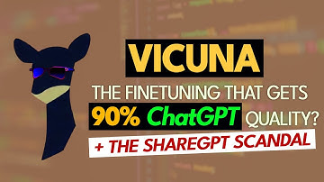 Vicuna - 90% of ChatGPT quality by using a new dataset?