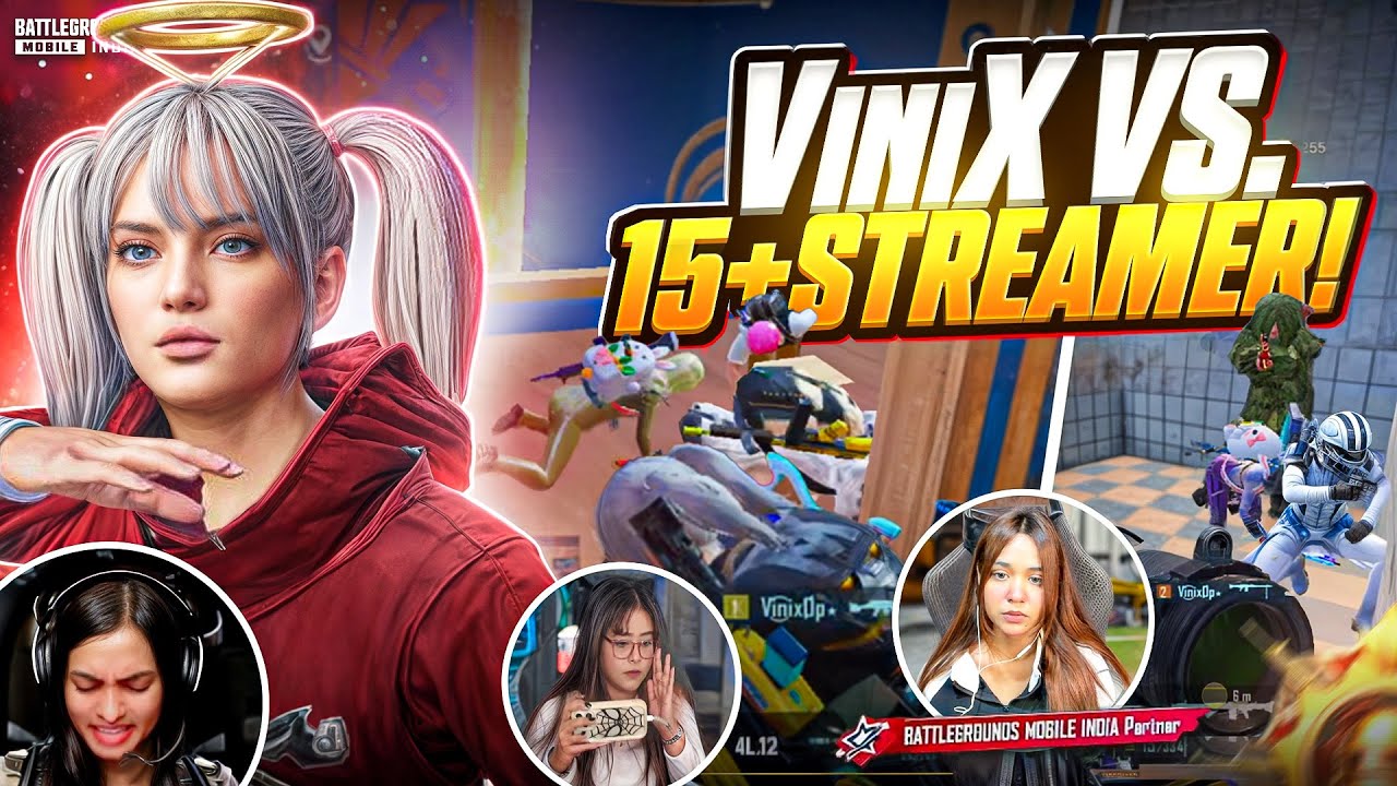 15+ PRO STREAMERS SHOCKED 🔱‼️ViniX Vs Streamers 💀🔥