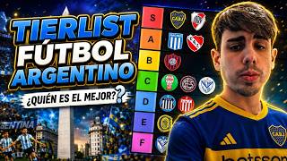 TIER LIST: ARGENTINE SOCCER TEAMS