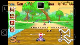 Mario Kart Super Sirkuit, Action Racing, Emulator My Boy Di Android (Game GBA). screenshot 4