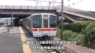 G15編成+G4編成特別快速大垣行き　駅列車特集　JR東海道本線　西岐阜駅1番線　その79