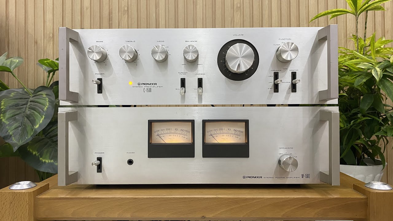 PIONEER スピーカー・アンプセット　C-1500 M-1500 Thông số kỹ thuật Pre Pow Pioneer C-1500, Pioneer M-1500 - YouTube