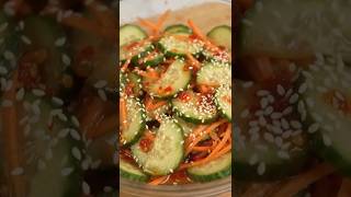 Making Healthy Cucumber & Carrot Salad
