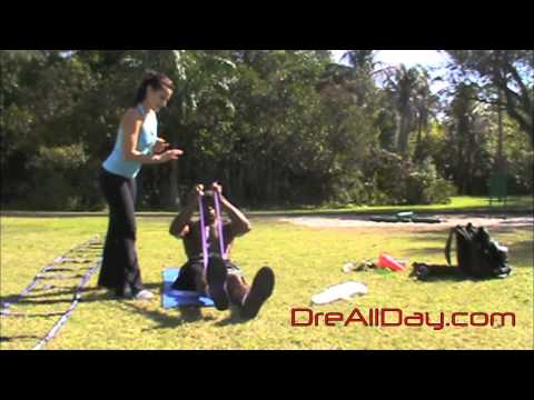 Dre Baldwin: Basketball Stretching Move - Hamstring Pull w/ Bands | Flexibility Agility Quickness
