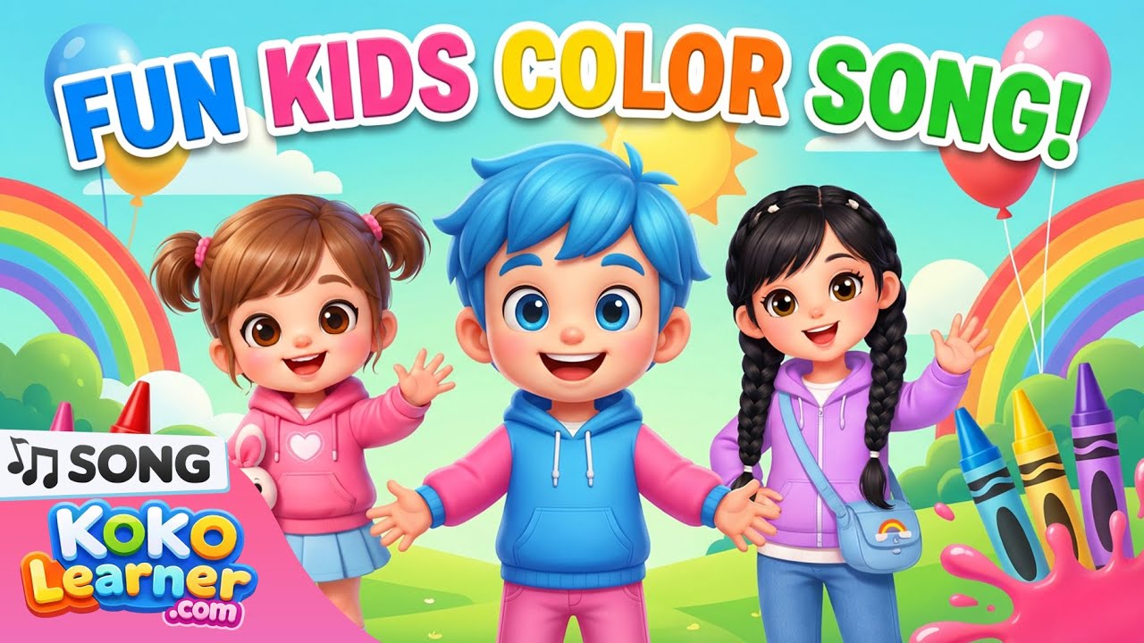 Learn Colors for Kids 2026 🌈 | Fun Color Song with Koko | Toddlers & Preschool 
