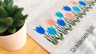 Etami̇n Havlu Modeli̇ Yapilişi Videonun Açiklamalar Kisminda Hand Embroidery Ponto Cruz 