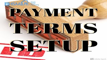 How to setup payment terms on hisaab.pk