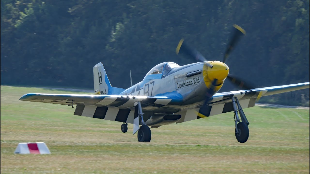 North American P-51D Mustang Takeoff, Display Flight  at OTT16 Flugshow Hahnweide 2016