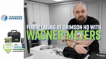 Floor laying at Crimson HQ with Wagner Meters Concrete Moisture Test Starter Kit+ with Rapid RH® L6