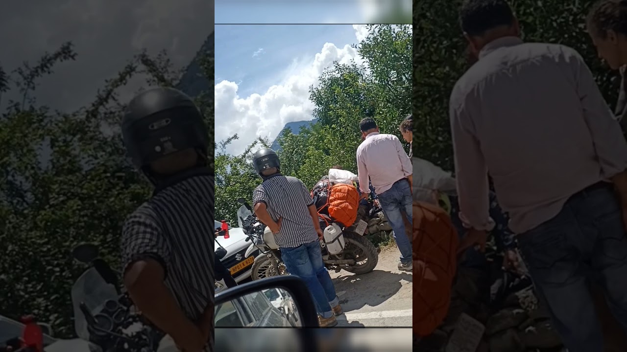 Manali-Naggar road foreigner ka accident due to overspeeding with bike