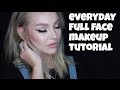 full face makeup tutorial. contouring, eyebrows, winged liner, overlined lips, faux freckles!