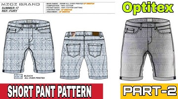Optitex Short Pant Tutorial |Sport Dress Tutorial | Bermuda Short Pant Pattern | Bangla Part = 2